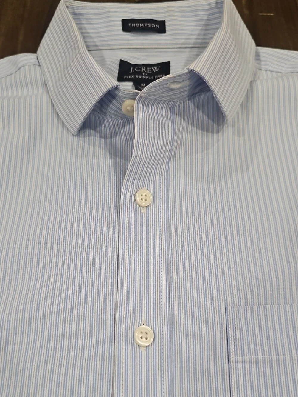 J. Crew Thompson Light Blue and White Pinstripe Dress Shirt